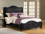 Trieste Tufted Bed Upholstered in a Dark Pewter Fabric
