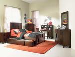 Twilight Panel Bed with Trundle (Chestnut)