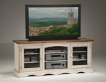Wilshire Entertainment Console (Antique White Finish)