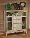 Wilshire Four Drawer Baker's Cabinet (Antique White Finish)