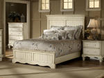 Wilshire Panel Bed (Antique White Finish)