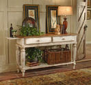 Wilshire Sideboard Table (Pine & Antique White Finish)