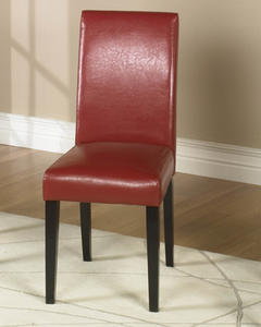 Leather Side Chair - Set of 2 (Red Leather) - [LCMD014SIRE]
