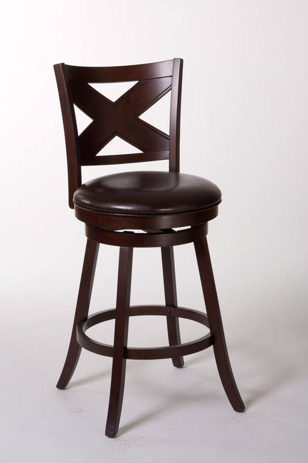 Ashbrook Swivel Bar Stool Cherry Brown Finish 5209 830 Ashbrook Swivel Bar Stool Cherry Brown Finish 5209 830