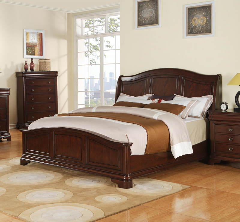 Cameron Bedroom Set Dark Cherry Finish Cm750qb Decor South