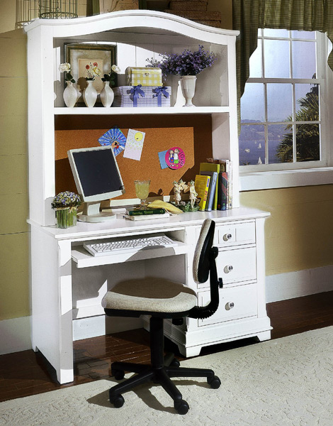 Cottage Collection Computer Desk Snow White Finish Decor South