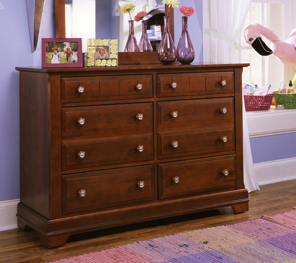 Cottage Collection Double Dresser Cherry Finish Decor South
