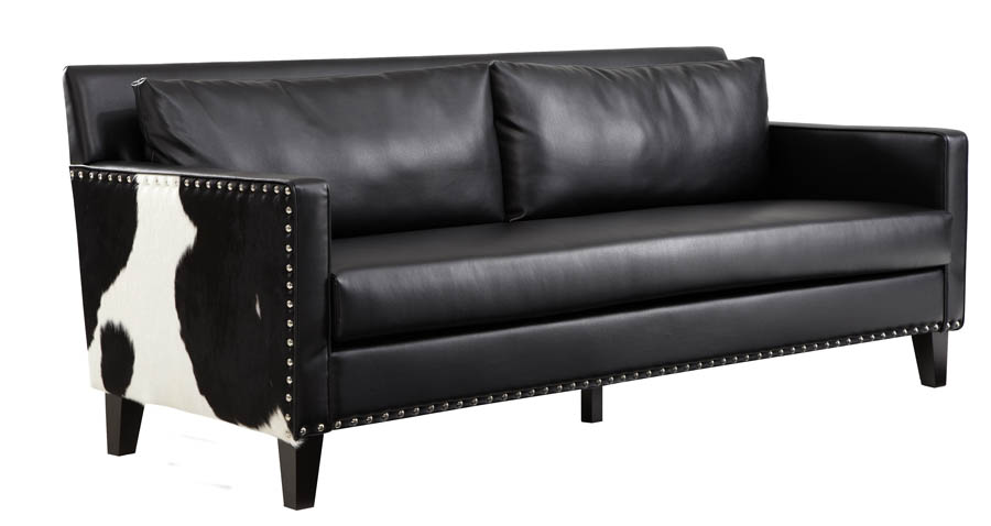 Dallas Sofa Black Leather Real Cowhide Lc21453bl Decor Dallas Sofa Black Leather Real Cowhide Lc21453bl