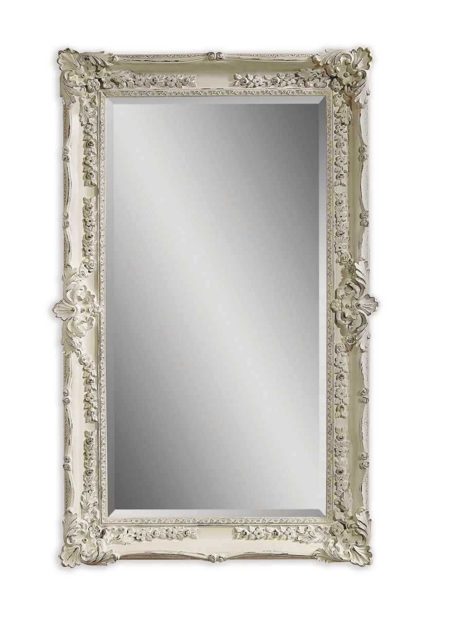 Garland Wall Mirror (Antique White Finish) - [M2935BEC 