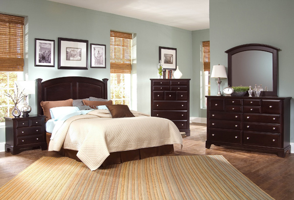Hamilton Franklin Storage Panel Bedroom Set Merlot Finish Decor South
