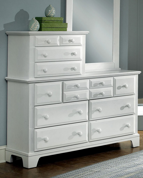Hamilton Franklin Ten Drawer Vanity Dresser (Snow White ...