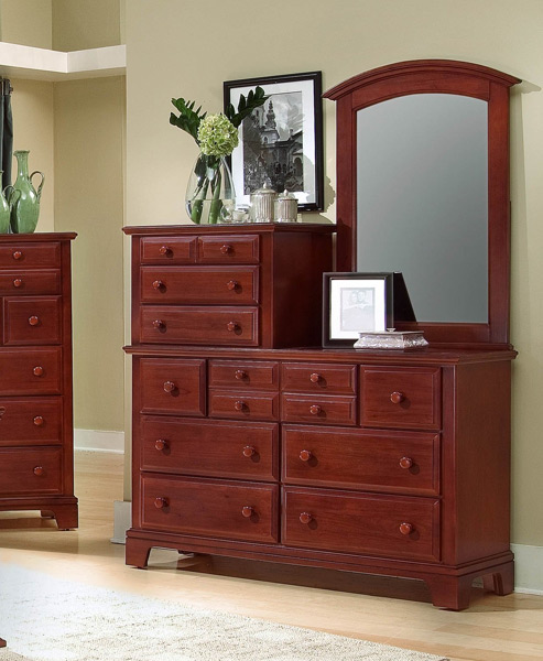 Hamilton Franklin Vanity Dresser Mirror Cherry Finish Decor