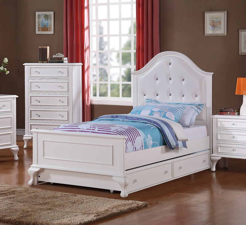 Jesse Trundle Bedroom Set White Finish Js700tb Decor South