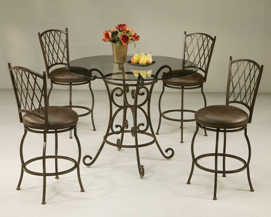 Magnolia Gathering Table Set Autumn Rust Glass Finish Decor Magnolia Gathering Table Set Autumn Rust Glass Finish