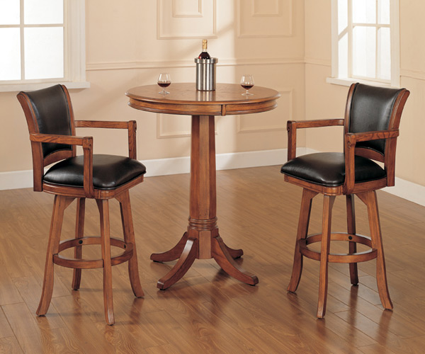 Park View Bar Height Table Set (Medium Brown Oak Finish ...