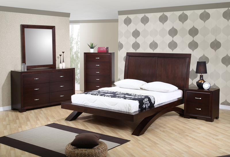 Raven Bedroom Set Dark Cherry Finish Rv100qb Decor South