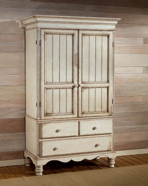 Wilshire Armoire (Antique White Finish) : Decor South Wilshire Armoire (Antique White Finish) - Wilshire Armoire (Antique White Finish) : Decor South