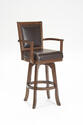 Ambassador Swivel Bar Stool (Rich Cherry Finish)