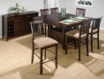 Bakery's Cherry Counter Height 7 Piece Dining Set with Slat Back Counter Height Stools