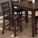 Baroque Brown Slat Back Pub Counter Height Stool - Set of 2