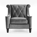 Barrister Chair (Gray Velvet) - [LC8441GRAY] 2