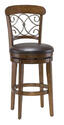 Bergamo Swivel Barstool (Distressed Medium Brown Cherry Finish)