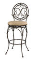 Big & Tall Scroll Circle Back Barstool (Bronze)