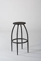 Bowen Backless Adjustable Bar Stool (Dark Grey & Black Finish)