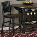 Braden Birch Counter Height Chair (Black) - Set of 2