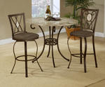 Brookside Counter Height Dining Table (Brown Powder Coat Finish)