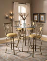 Brookside Oval Bar Height Bistro Table Set (Brown Powder Coat Finish)