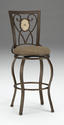 Brookside Oval Fossil Back Swivel Counter Stool (Brown Powder Finish)