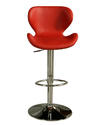 Cagliari Hydraulic Bar Stool (Chrome & Red Finish)