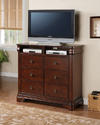 Cameron Media Cabinet (Dark Cherry Finish)