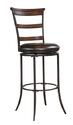 Cameron Swivel Counter Stool with Ladder Back (Chestnut Brown Finish)