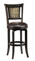 Camille Swivel Counter Stool with Completely KD (Black Finish)