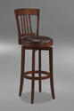 Canton Swivel Counter Stool with Vinyl Seat (Brown Finish)