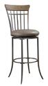 Charleston Swivel Counter Stool with Vertical Spindle Back (Desert Tan Finish)