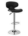 Chrome Barstool (Black Upholstery)