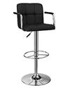 Chrome Quilted Barstool (Black)