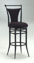 Cierra Swivel Counter Stool (Pewter & Black Faux Finish)