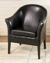 Cleveland Club Chair (Black Leather)