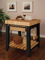 Color Story Butcher Block Kitchen Island (Black)