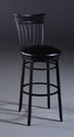 Cottage Swivel Counter Stool (Rubbed Black Finish)