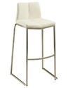 Daqo Counter Stool (Stainless Steel & Ivory Finish)
