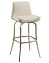 Degorah Counter Stool (Stainless Steel & Ivory Finish)