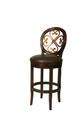 Devon Coast Bar Stool (Distressed Cherry & Leather Ridge Finish)