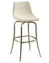 Diamond Pearl Counter Stool (Stainless Steel & Ivory Finish)