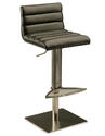Dubai Hydraulic Bar Stool (Stainless Steel, Black Veneer & Black Finish)