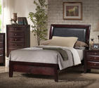 Emily Sleigh Bed (Rich Espresso Finish)